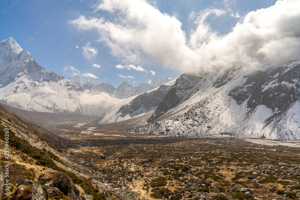 Fototapeta premium Ama Dablam summit in Himalayas Nepal