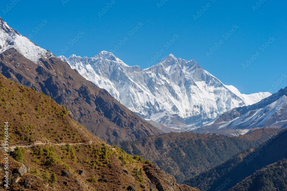 Everest, Lhotse and Ama Dablam summits.