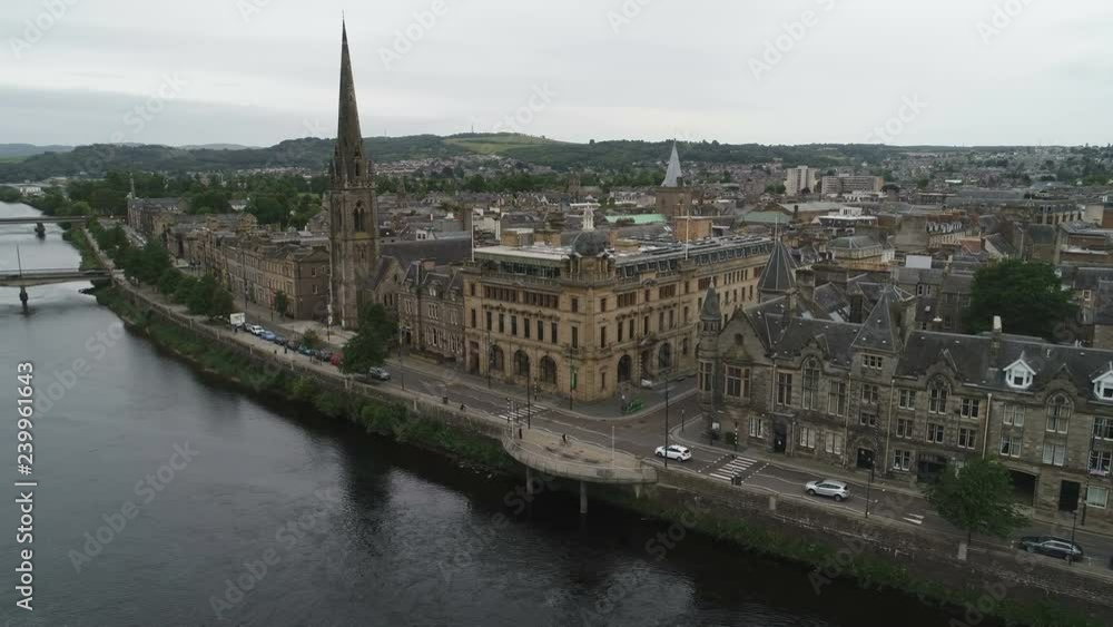 Vidéo Stock Rising drone footage of beautiful historic architecture and ...