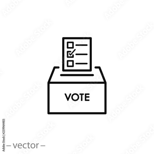 Voting box icon vector