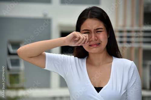 Принти на полотні Tearful Young Diverse Female