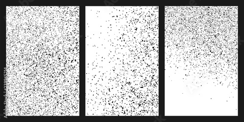 Black grainy texture isolated on white background. Damaged textured . Grunge design elements. Set vector illustration,eps 10.
