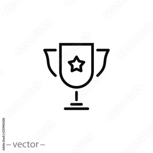 winner cup icon  linear sign vector illustration of Eps10