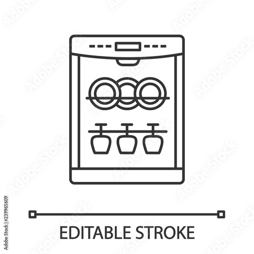 Dishwasher linear icon