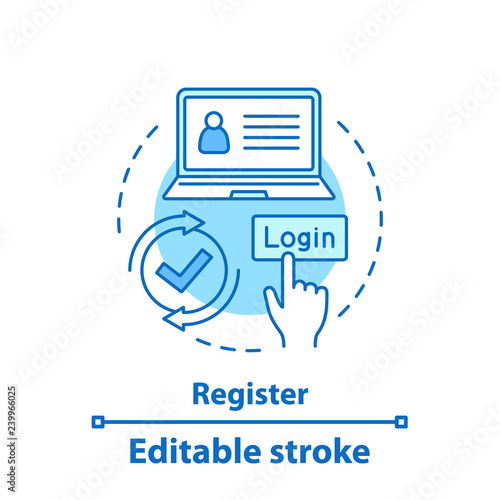 Registration concept icon