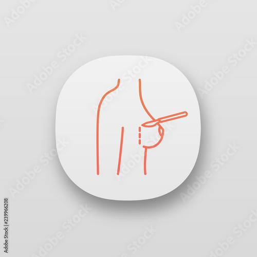 Breast augmentation incision app icon