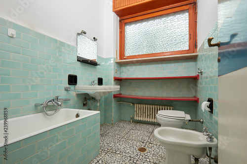 Normal bathroom in old apartment interior