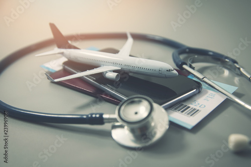 travel insurance safe trip concept