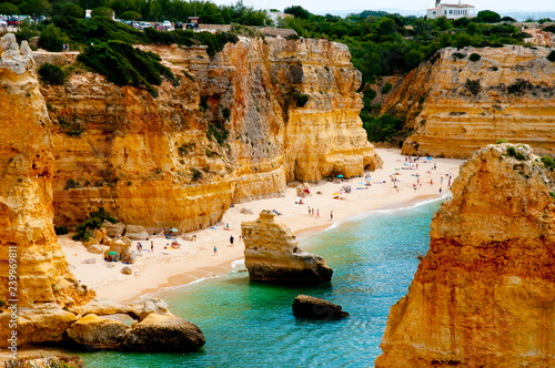 Quadro su tela Beach in Algarve Coast - Portugal