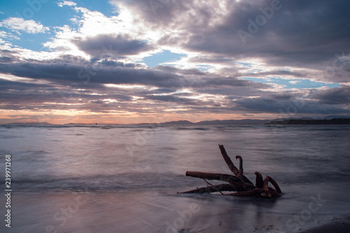 sunset on the beach