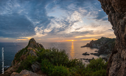 sunset over the sea