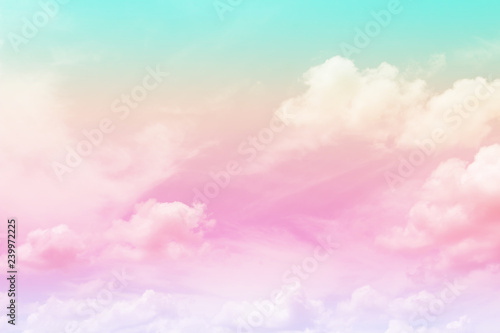 Cloud and sky with a pastel colored. Nature abstract background