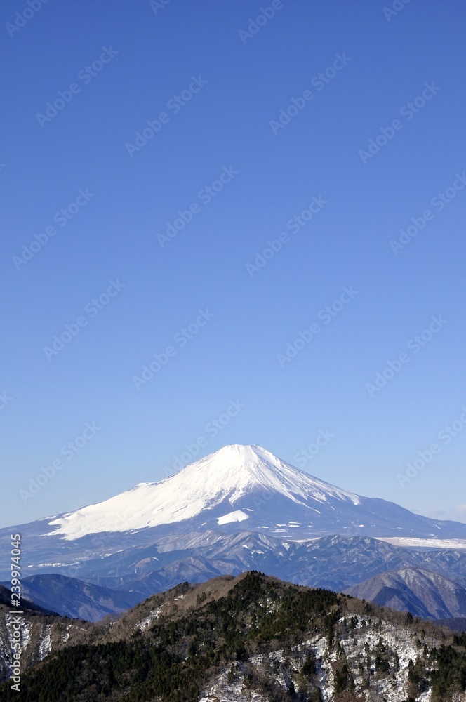 大空と富士山
