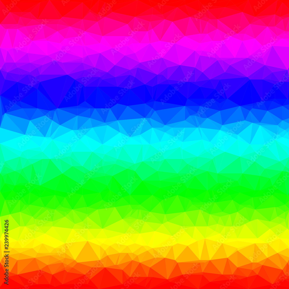 Fototapeta premium Abstract polygon background with rainbow colors. Pattern composed of triangles.