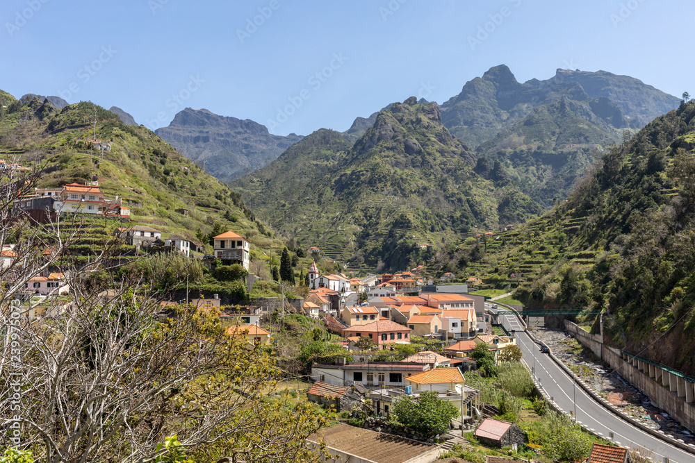 View the pass Boca da Encumeada on Madeira Island. Portugal