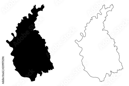 Qalyubia Governorate (Governorates of Egypt, Arab Republic of Egypt) map vector illustration, scribble sketch Qalyubia map