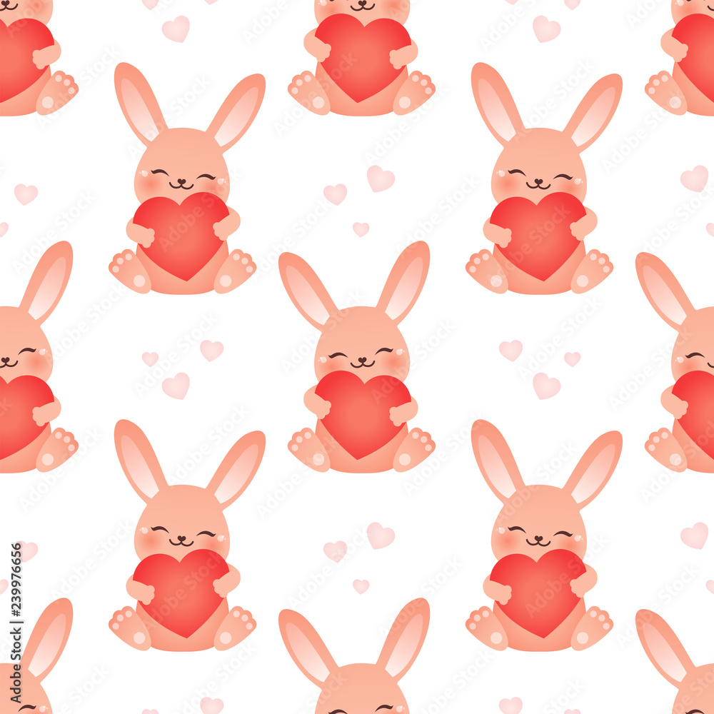 Happy rabbit pattern