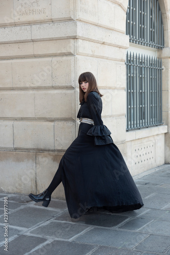 Fashion portrait of young beautiful teen girl.