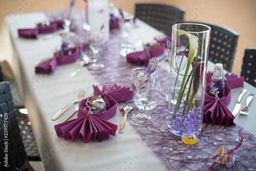 Décoration de table de mariage