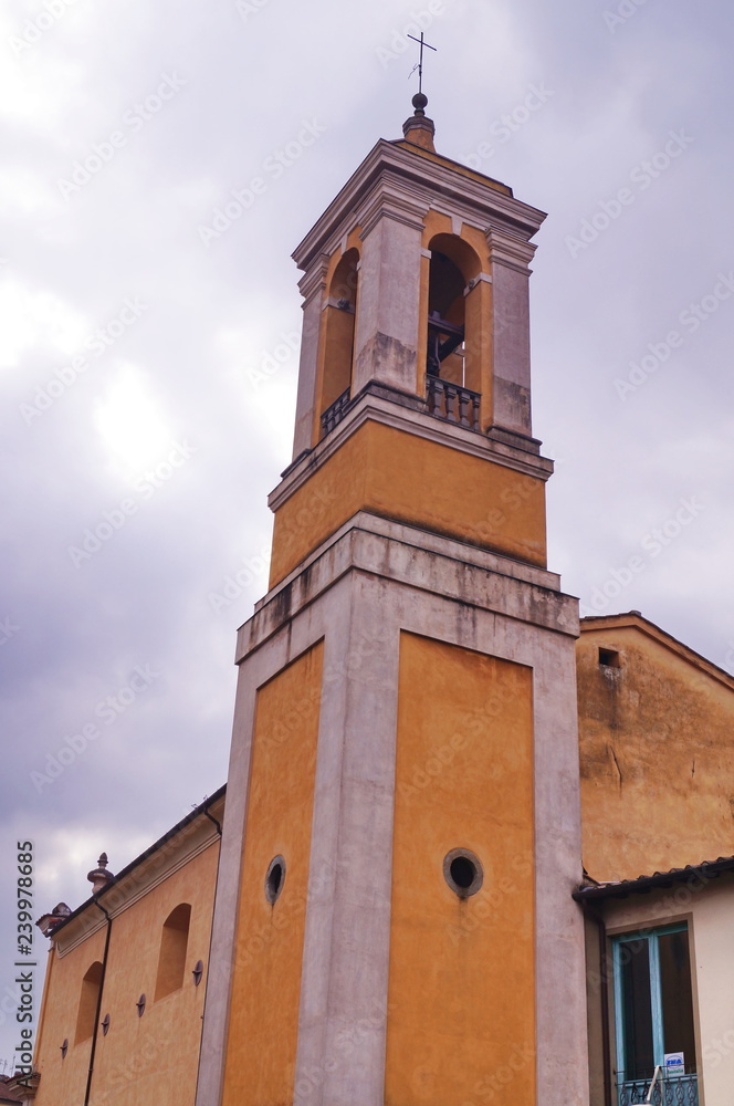Bell tower of Madonna Del Carmine church, Pistoia, Italy