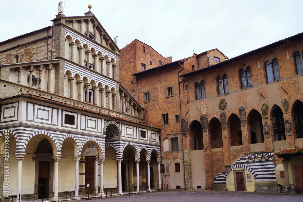 Cathedral of Sain Zeno and Old Bishops Palace, Pistoia, Italy