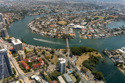 aerial view of Gold Coast waterways