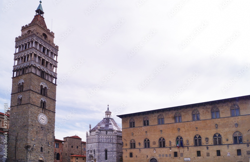 Duomo square, Pistoia, Tuscany, Italy