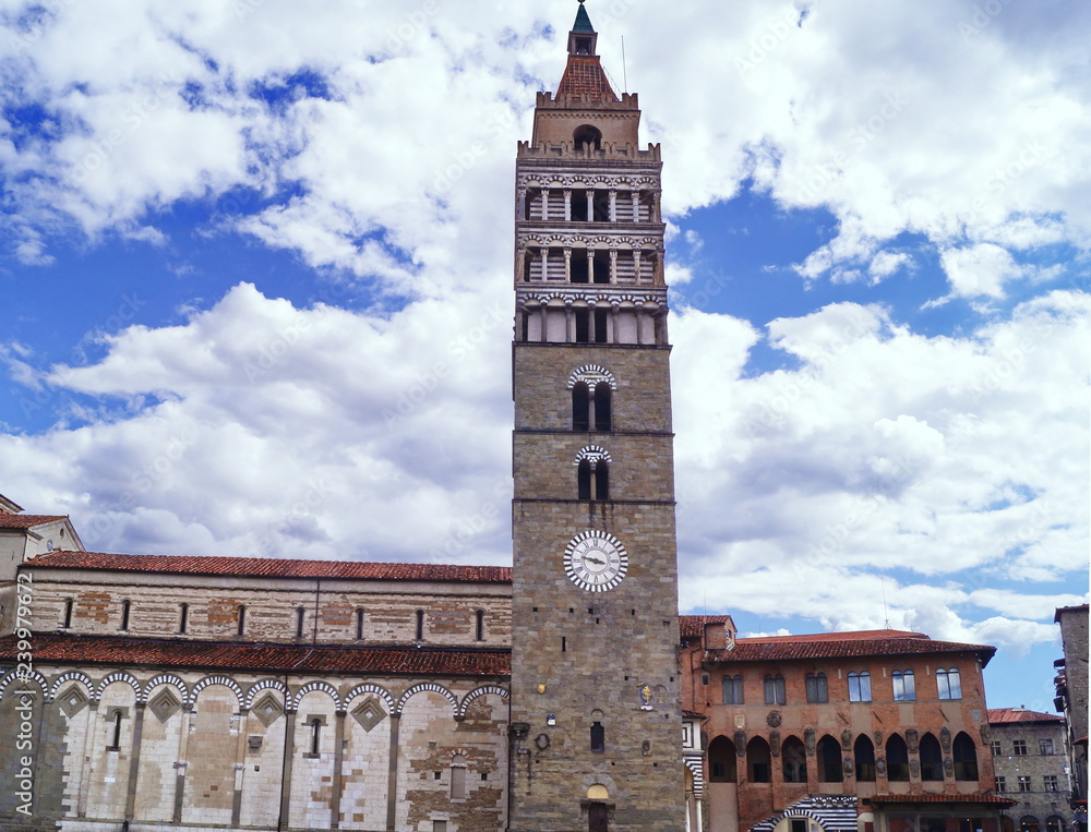 Bell tower of the Cathedral of Saint Zeno, Pistoia, Italy