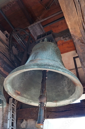 Bells in the tower of the cathedral of San Zeno, Pistoia, Tuscany, Italy