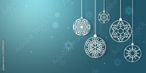Christmas snowflakes hanging - Cristmas and New Year holidays - holiday tree decoration