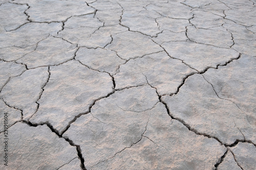 Dry soil and cracked earth background texture, global warming in San Juan, Argentina, South America © reisegraf