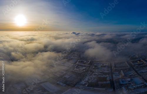 Clouds over city