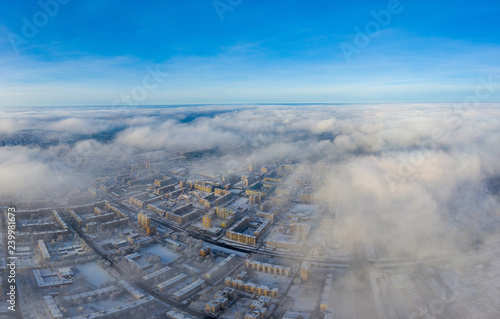 Clouds over city