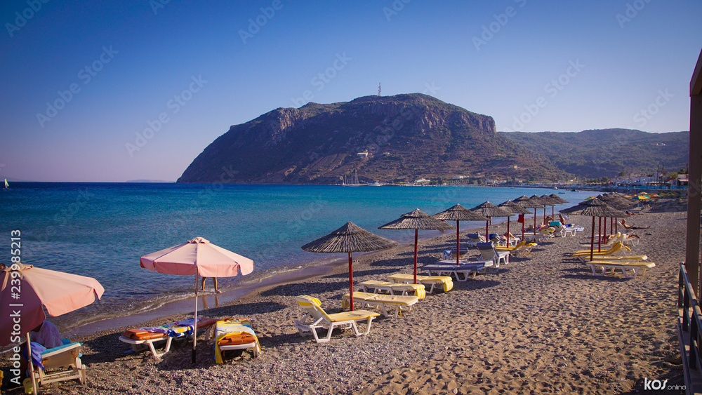 La plage de kefalos à Kos grece