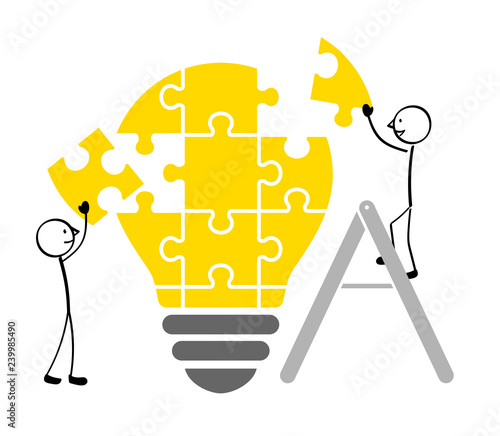 People who build light bulb puzzles