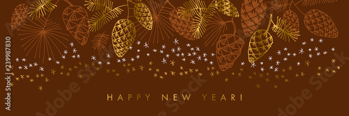 Hand drawn pine for Christm...