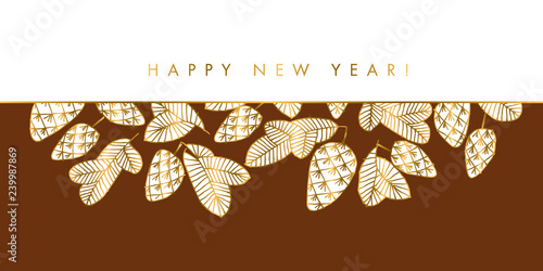 Hand drawn pine for Christm...