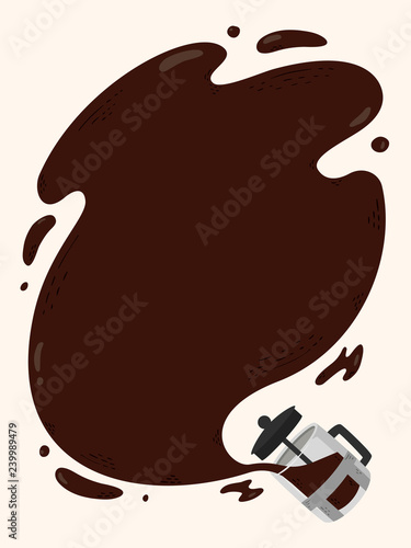 Coffee Press Spill Frame Il...