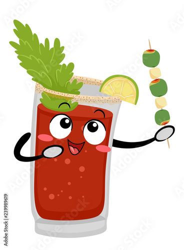 Mascot Canada Caesar Drink Illustration