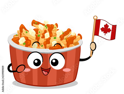Mascot Food Canada Poutine Illustration