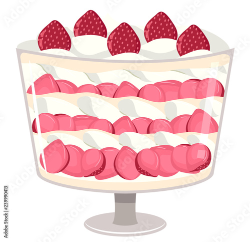 Strawberry Trifle Illustration