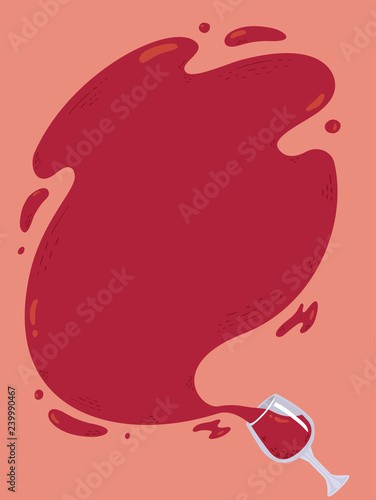 Wine Glass Spill Illustration