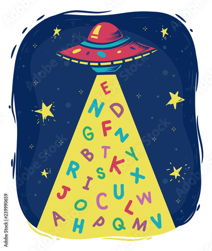 Outer Space Ship Alphabet I...