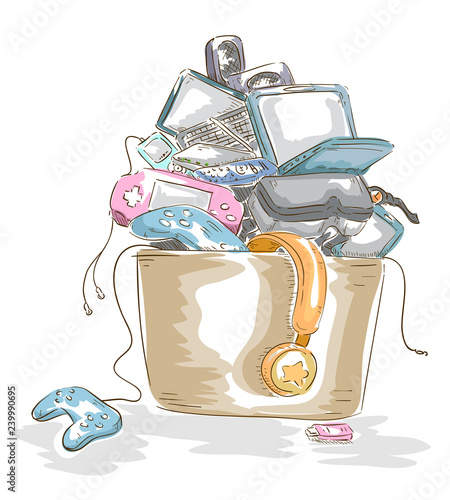 Pile Gadgets Illustration