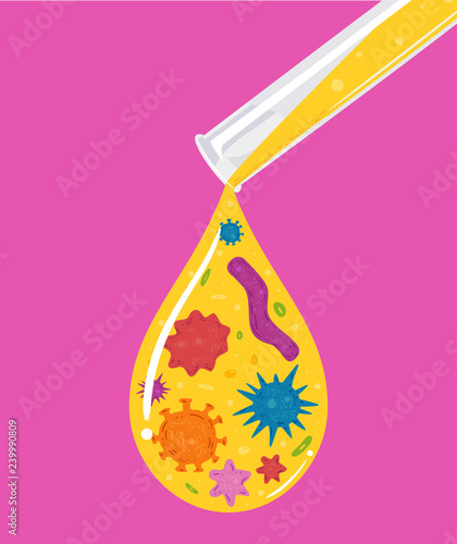 Test Tube Drop Organisms Il...