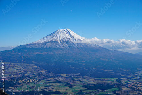 毛無山から見る富士山と朝霧高原