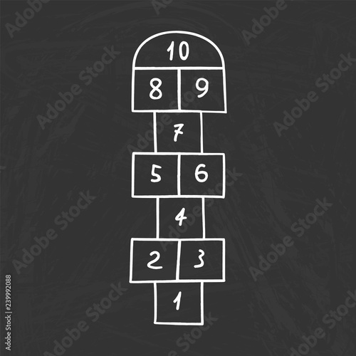 Hopscotch - active leisure game for kids fun.