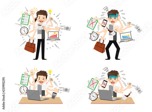 Multitasking man