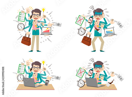 Multitasking man