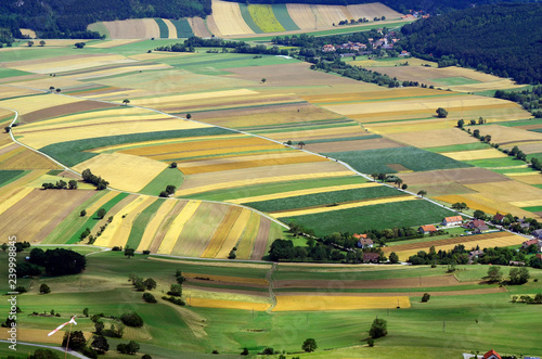 Austria, aerial view with different fields © fotofritz16